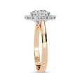 thumbnail image 3 of AFFY Halo Solitaire Engagement Rings for Women, Round Cut Lab Created Moissanite Ring in 14K Rose Gold Plated 925 Sterling Silver Size-8, 3 of 6