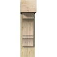thumbnail image 2 of Ekena Millwork 8"W x 22"D x 30"H Balboa Block Rough Sawn Bracket w/ Offset Brace, Douglas Fir, 2 of 25