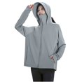 thumbnail image 5 of Bovxnpu Women's Long Sleeve Sun Protection Shirts, Lightweight Womens Activewear Breathable Sunscreen Hoodie Workout Tops, Ladies Round Neck Hooded Sun Protection Clothing Free Size, 5 of 5