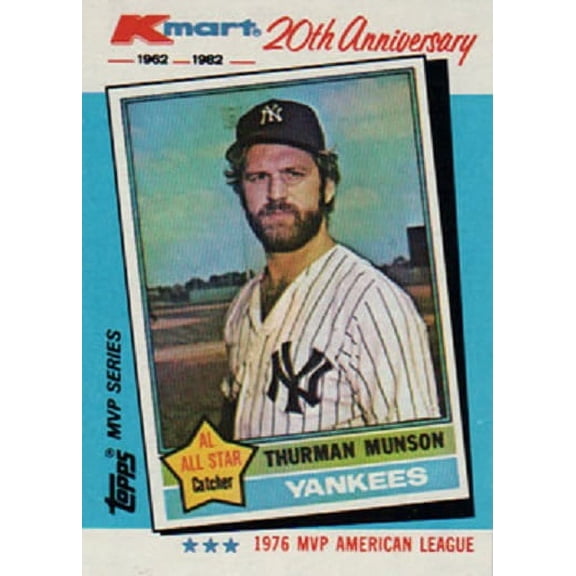 Thurman Munson New York Yankees 1982 Topps Kmart 20th Anniversary Baseball Card #29 (1976)