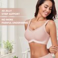 thumbnail image 3 of Mesh Crossover Seamless Womens Bras No Underwire Full Coverage Wireless Support Bras Push Up Bralettes, 3 of 8