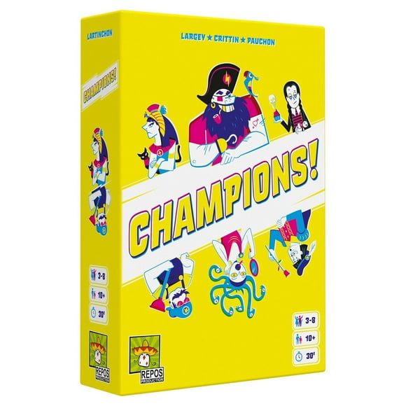 Champions! Party Game - Hilarious Voting and Dueling Game for Friends and Family, Quick and Easy Icebreaker for Kids & Adults, Ages 10+, 3-8 Players, 30 Minute Playtime, Made by Repos Production