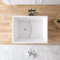 thumbnail image 5 of MEDUNJESS 35" Freestanding Soaking Acrylic Bathtub, Rectangular-Shape Soaking Hot Tub with Built-in Seat and Drain, White, 5 of 6