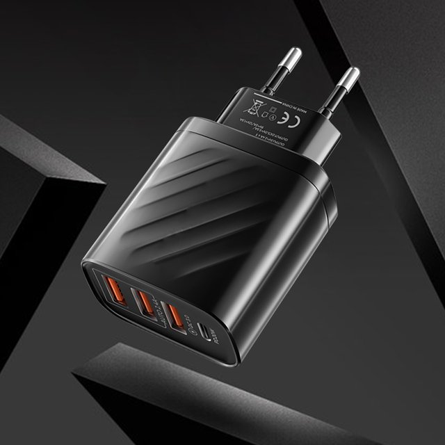 Fast USB C Wall Charger Portable Smart Phone Device Mount For Computers And Phones