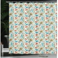 thumbnail image 4 of Ambesonne Underwater Shower Curtain, Jumble Sea Creatures, 69"Wx84"L, Multicolor, 4 of 5