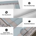 thumbnail image 6 of Aqua Floral Outdoor Rug for Patio/Deck/Porch, Non-Slip Large Area Rug 5 x 8 Ft, Modern Farmhouse Leaves Brown Striped Indoor Outdoor Rugs Washable Area Rugs, Reversible Camping Rug Carpet Runner, 6 of 8
