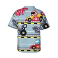 thumbnail image 3 of Motor Racing Men's 3d Print Casual Button Down Shirts, Novelty Hawaiian Short Sleeves 3xl, 3 of 9