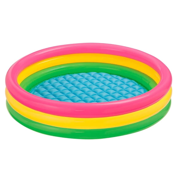 YSTIANN 3 - Anneau Gonflable Portable Rond Pataugeoire & Piscine à Balles / Jeu d'Eau Intérieur Extérieur AZ78-2088