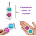 thumbnail image 2 of Fidget Simple Fossette Jouet, Porte-Clés Anti-Stress Jouet, Mini Jouet de Décompression Portable, Simple Fossette Fidget Popper Jouet, Jouet Sensoriel, 2 of 7