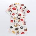 thumbnail image 5 of WOLLED 1-7Y Toddler Girls Silky Satin Kimono Robes Kids Baby Floral Short Bathrobes for Wedding Birthday Party Spa, 5 of 9