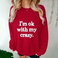 thumbnail image 5 of Jinhomg Womens 2026 Fashion Sweatshirt Cute Letter Print Pullover Oversized Comfy Long Sleeve Drop Shoulder Tops Casual Daily Wear Red XL, 5 of 6