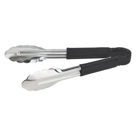 

9 Stainless Steel Utility Tong PP Handle Black 6 packs