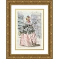 thumbnail image 1 of Henri Boutet 11x14 Gold Ornate Wood Frame and Double Matted Museum Art Print Titled - 1951 Nineteenth Century Female Modes (1908), 1 of 4