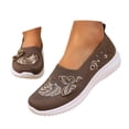 thumbnail image 3 of Women Casual Shoes Embroidered Loafers Flat Shoes Summer Footwear Exquisite Embroidery Breathable Slip On For Casual Outfits ,Us Size:7.5, 3 of 9