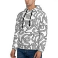 thumbnail image 3 of Rateoe Snake Pattern Mens Hoodie, Pullover Hooded Sweatshirt, Kangaroo Pocket Hoodie Ideal for Daily Wear, Travel and Home-3X-Large, 3 of 7