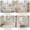 thumbnail image 6 of Seashell Coastal Kitchen Curtains, Summer Beach Ocean Starfish Watercolor Light Filtering Window Curtain Panels, 2Pcs Rod Pocket Window Treatments Set for Study Room Bathroom Bedroom 52x54 Inches, 6 of 9