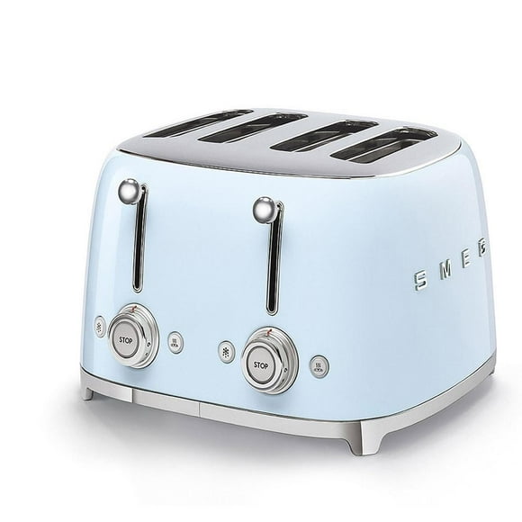 Tostador Smeg 4 Rebanadas Interfaz Multifunción Color Azul Pastel