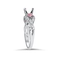 thumbnail image 2 of 3/8ct Pink Sapphire & Diamond Infinity Ring Setting 14K White Gold, 2 of 3