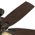thumbnail image 6 of Hunter 52 inch Indoor Ceiling Fan with LED Lights - Bronze Ceiling Fan with Pull Chain, For Bedroom or Living Room, Standard Mount, No Remote, 5 Blades, Includes Bulbs - Newsome 53317, Premier Bronze, 6 of 18