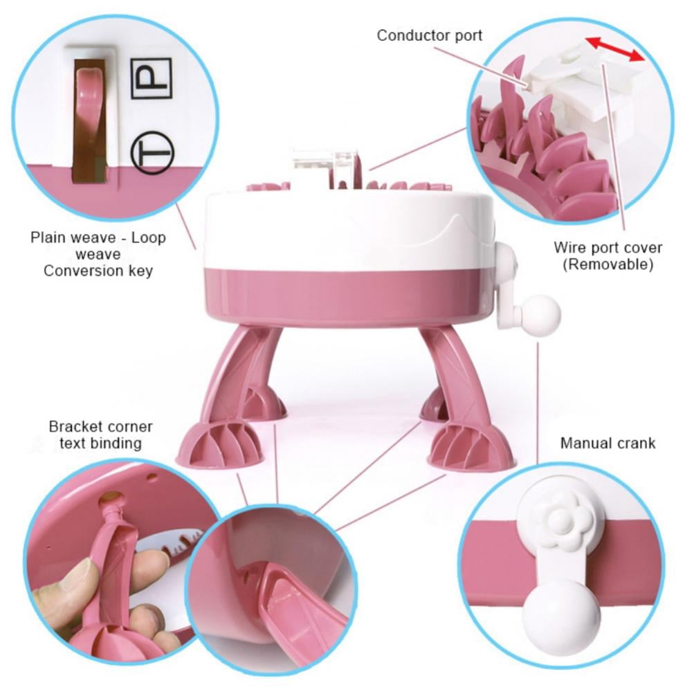 AJZIOJIRO Kids Girls Toys 22 Needles Knitting Machine Toys Kids 48 Needles Hand-knitted Toys Educational Toys for 6-12 Year Old Girls Gift