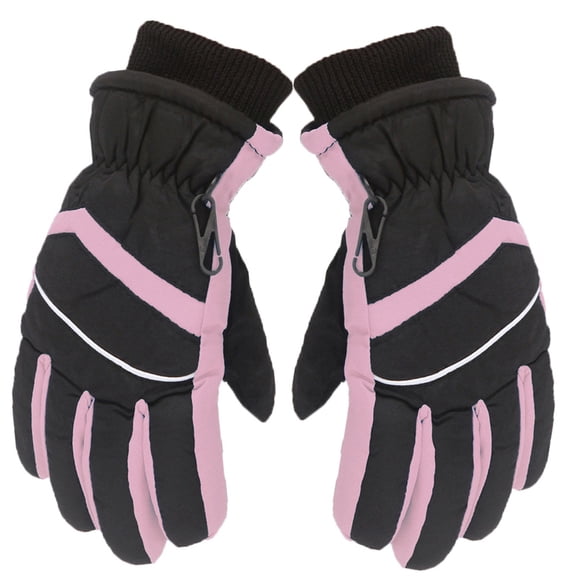 Sales Today Winter Gloves for Men Warm GIJNRIUIUA Under $6 Winter Outdoor Kids Boys Girls Snow Skating Snowboarding Windproof Warm Ski Gloves Pink Gloves & Mittens