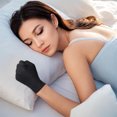 thumbnail image 5 of HXRH 12 Pairs Moisturizing Gloves Cotton Fingerless Half Finger Touchscreen Lotion Overnight Dry Hands for Dry Hands Care Women and Men(Black), 5 of 5