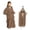 Brown, variant on Girls Muslim Prayer Dress with Hijab Islamic Kids Traditional Eid Flowy Long Dresses Soft Pullover Abaya Clothes 5-14 Years