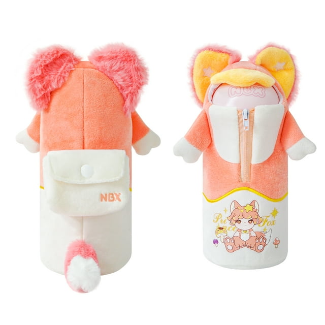 NBX Cute Plush Cartoon Stand Up Pencil Case Caja de almacenamiento