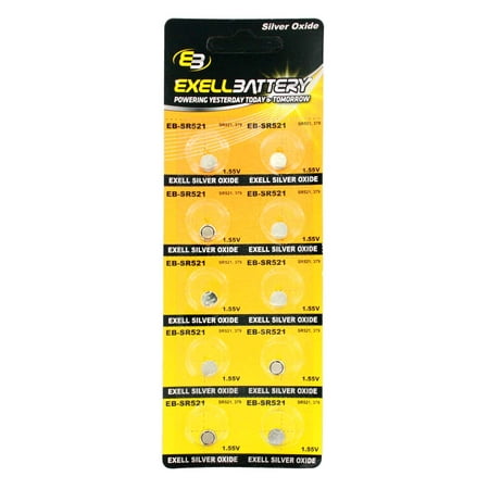 UPC 819891018335 product image for 10pk Exell EB-SR521 Silver Oxide 1.5V Watch Battery for SR521SW 379 | upcitemdb.com