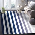 thumbnail image 5 of Area Rugs 2.7x5 Ft Navy Blue Stripe Gradient Non-Slip Washable Rug Indoor Rug Floor Mats Non Shedding Carpet for Living Room Bedroom Dining Room Home Decor, 5 of 8