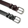thumbnail image 2 of Woaeety 2 Pack Women Leather Belts with Pin Buckle Waist Belt for Jeans Pants Dresses 38“to 42”(Black&Red), 2 of 6