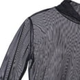 thumbnail image 2 of Haut Femme Chemise Col Montant Chemise Transparente Coupe Ajustée Maille Transparente Haut Mode Sauvage, 2 of 4