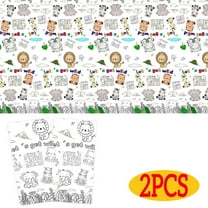 Giant Coloring Poster for Classroom Wall Birthday Activity Poster Tablecloth Indoor Arts for Animal Birthday School Parties Decoration 53.9 x 107.9 In