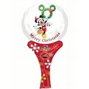 Anagram Mickey Mouse Merry Christmas 12 Inches Foil Balloon, Red Green White