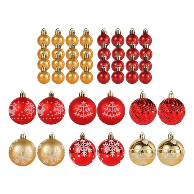 44 Uds adornos de bolas de Navidad suministros decorativos para fiestas adornos de Navidad para Aureate Estilo A Yuyangstore Colgantes Bolas