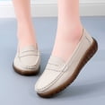 thumbnail image 2 of Sngxgn Women's Slip on Shoes Comfortable Flats Shoes Dress Shoes Work Casual Flats(Beige,37), 2 of 6