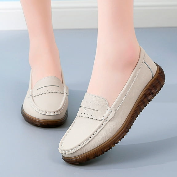 ZTTD Breathable Work Shoes Women Shoes In Non Slip Sole White Leather Shoes