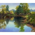 thumbnail image 2 of Weber, Mary Jean 14x12 Black Ornate Wood Framed with Double Matting Museum Art Print Titled - Summer Pond, 2 of 4