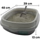 thumbnail image 4 of dognut - Arenero para Gato con Pala, Grande, Abierto, Base con Paredes-Sujeta Bolsas, Gris y Blanco, Incluye 24 Bolsas Protectoras, 4 of 8