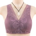 thumbnail image 3 of Akiihool Womens Bras Comfortable Underwire Bra Full Coverage Bra with Control (Purple,36), 3 of 5