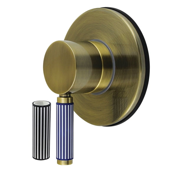 Kingston Brass KS4033KPS Verona Single-Handle Six-Way Diverter Valve with Round Trim Kit in Antique Brass