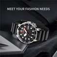 thumbnail image 2 of Men Watch Chic Solid Color Multifunctional Waterproof Stainless Steel Man Wristwatch Fashion Accessory Time Reminding Device black, 2 of 6