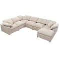 thumbnail image 6 of Oversized L Shaped Sectional Sofa with Ottoman Modular Couch for Living Room and Office Spacious Seating, 6 of 9
