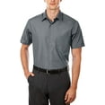 thumbnail image 2 of Van Heusen Men's Short Sleeve Poplin Solid Dress Shirt, Grey, 15" Neck, 2 of 4