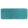 thumbnail image 3 of Evideco French Home Goods Memory Foam Runner Bath Mat Peacock Blue Pebble Design 48x18, 3 of 9