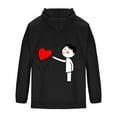 thumbnail image 3 of TaTaai His and Hers Valentine Print Hoodie, Cozy Pullover with Pocket, Matching Gift Sweatshirt Gift, 3 of 4