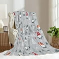 thumbnail image 2 of Merry Christmas Throw Blanket Cute Gnome Winter Throw Soft Flannel Blankets Cozy Fuzzy Plush Christmas Tree Holiday Throw Blanket for Couch Bed Chair Decorative Gifts 50''x 60'', 2 of 14