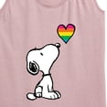 thumbnail image 3 of Peanuts - Snoopy Rainbow Heart - Women's Racerback Tank Top, 3 of 6