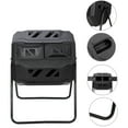 thumbnail image 3 of QISHENSHUI Compost Bin Kitchen Garden Waste Bin Composter Tumbler 18.5/37/80/120 Gallon Perfect for Homes Gardens of All Sizes to Turn Food Scraps Yard Waste Into Nutrient-Rich Compost 43 GAL, 3 of 10