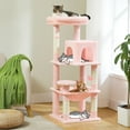 thumbnail image 6 of Pefilos 45" Modern Cat Tree House, Cat Condo for Indoor Cats, Activity Center Cat Scratching Tower for Kittens Toy, Pink, 6 of 8